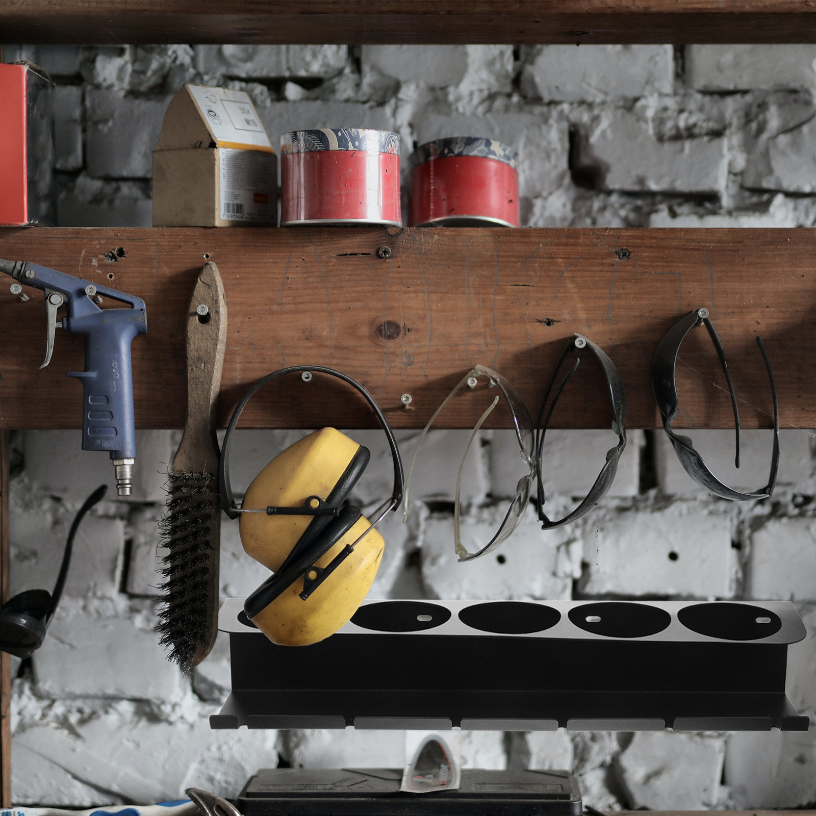 Workshop Tools Rack - 1 ensemble d'étagères murales robustes en