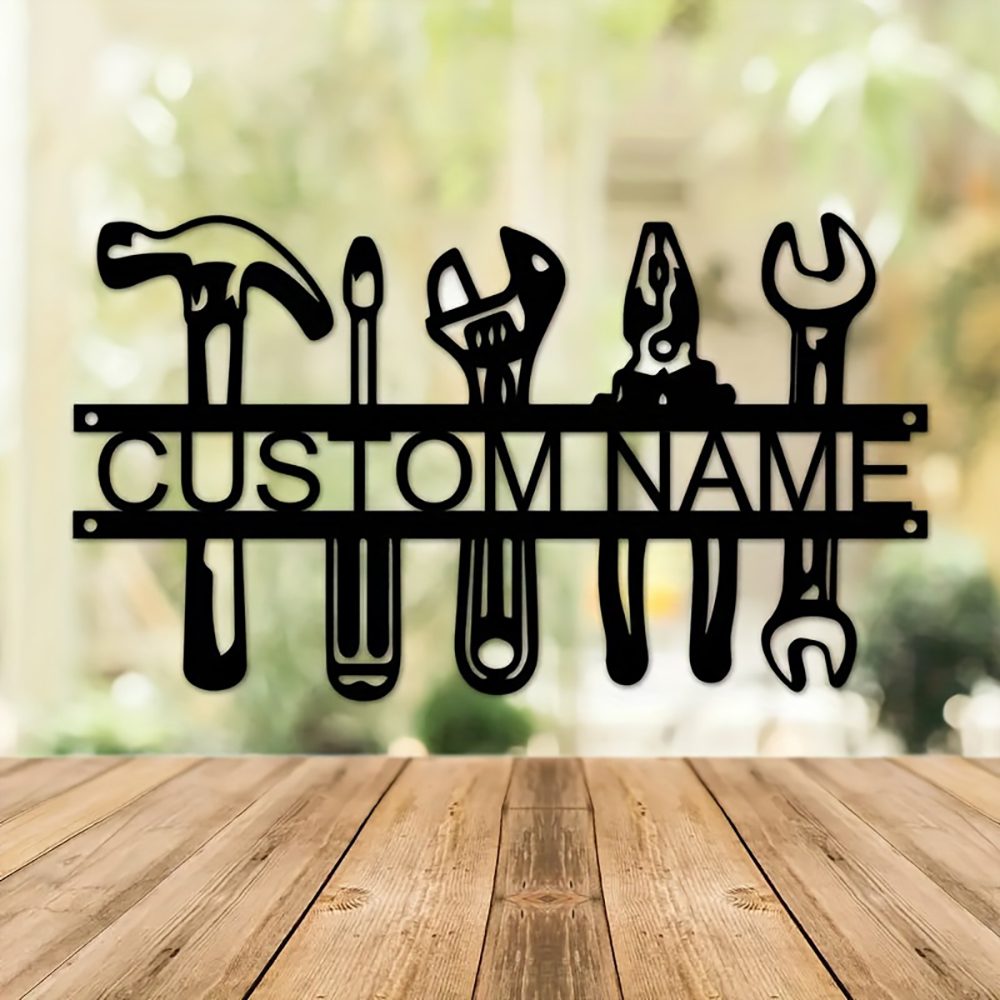 Tools Name In Workshop - Conception d'outils d'art mural en fer