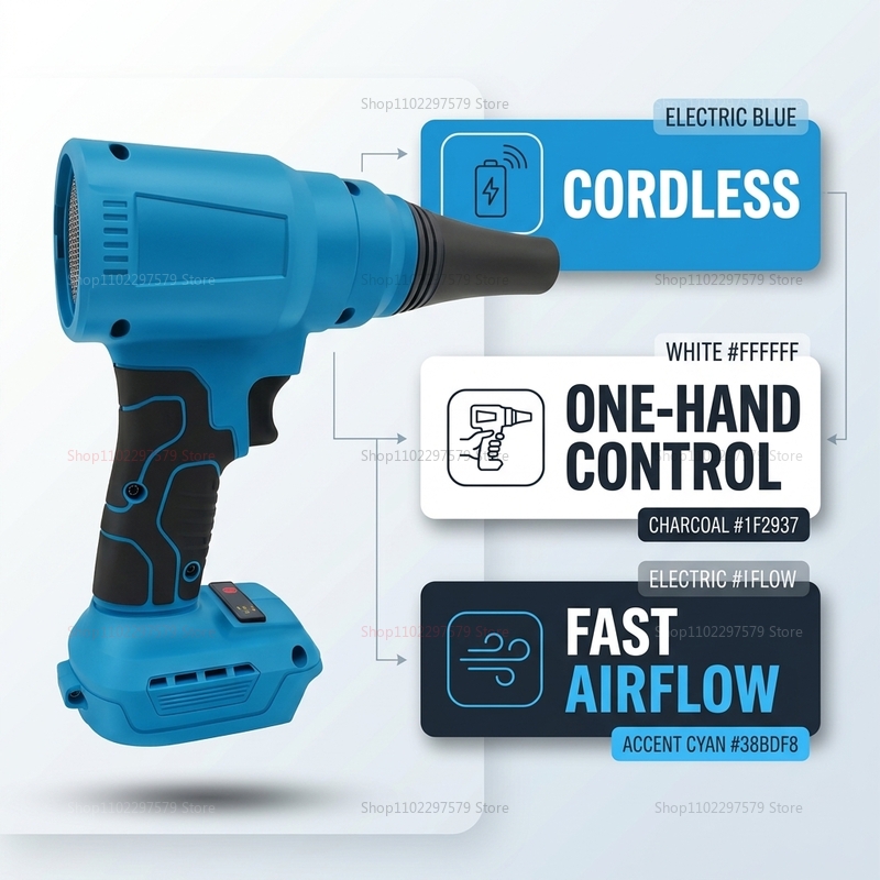 Power Tools In Workshop - Souffleur d'air sans fil 18V sans