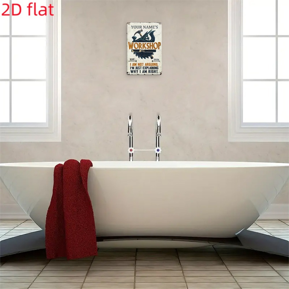 [2D Plat] 1 plaque métallique  - Tools Name In Workshop avis et prix
