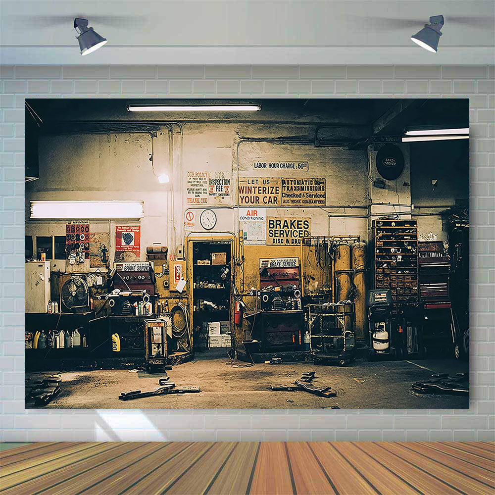Rétro réparations de voiture t - Workshop Tools Background avis et prix