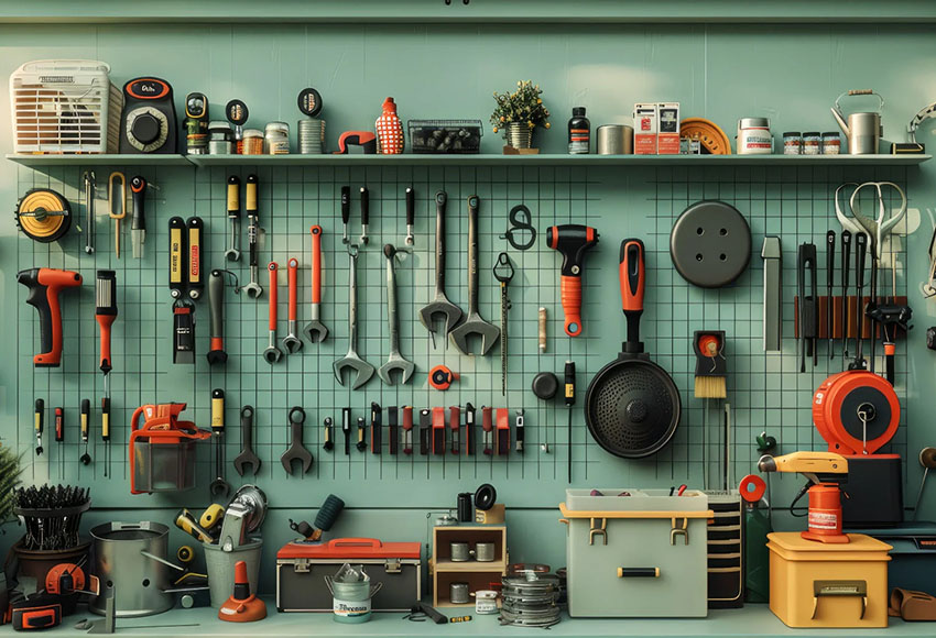 Mehofond photographie fond Vin - Workshop Tools Background avis et prix