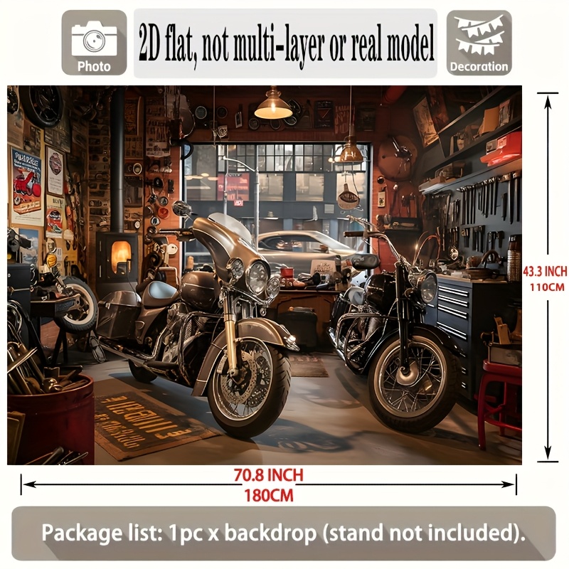Tapisserie murale pour garage  - Tools For Motorcycle Workshop avis et prix