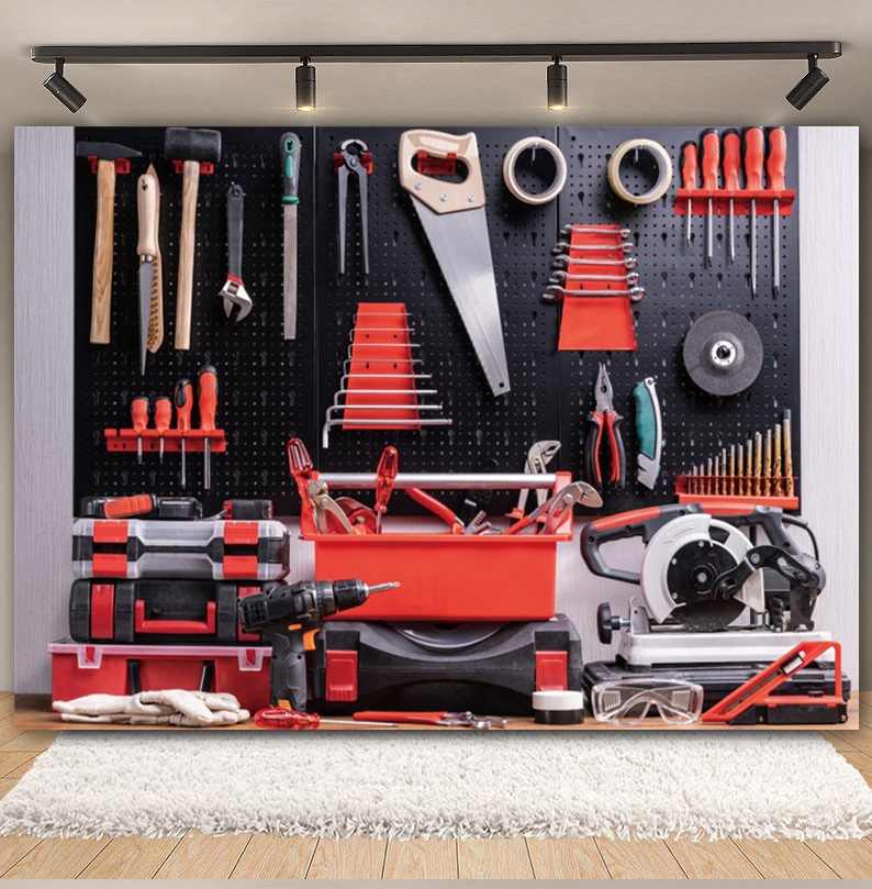 Arrière-plan de Garage Vintage - Workshop Tools Background avis et prix