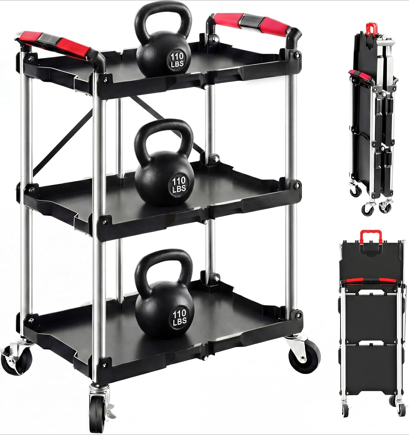 Chariot de service pliable à 3 - Workshop Tools Shelf avis et prix