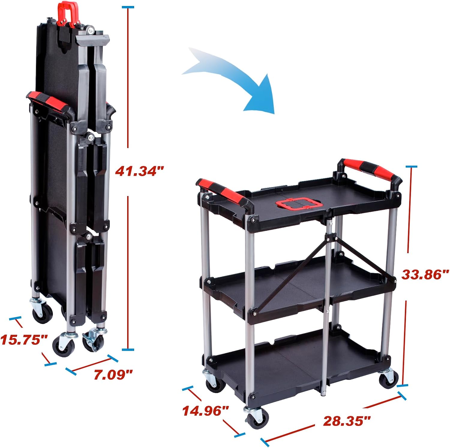 Chariot de service pliable à 3 - Workshop Tools Shelf avis et prix